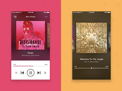 Daily UI #009 — Music Player app dailyui flat gradient interface ios music player