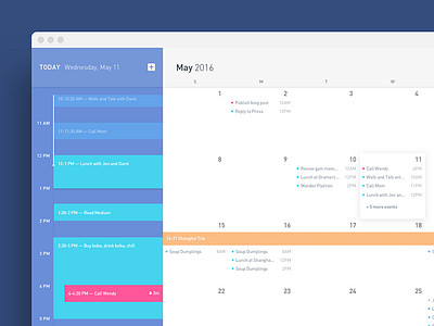Calendar app calendar design flat interface ui web