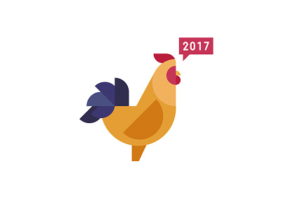 Chinese (Lunar) New Year 2017 2017 chinese new year cny flat illustration lunar new year rooster shapes zodiac