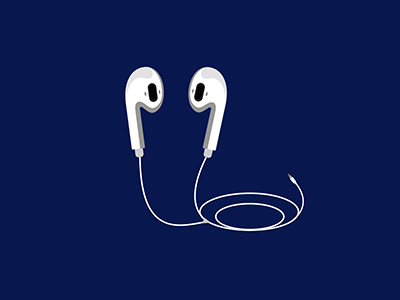 Earphone adobe illustration apple earphone