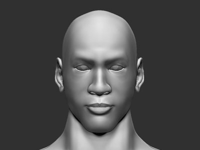 Michael Jordan head sculpt 3d modeling