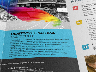 MBA En Deporte design editorial flyer graphic photoshop