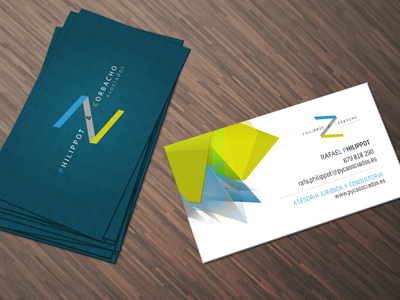 Pyc Asociados business card design diseño identity logo photoshop