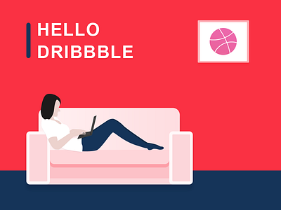 Hello, dribbble！ illustration