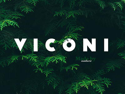 VICONI bronze green minimal nature typo v wood