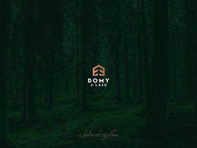 Domy z lasu apartment brand branding forest green home homes logo nature tree trees