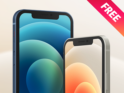 Free iPhone 12 mockup 12 apple device free freebie freebies ios 14 iphone iphone 12 lublin mockup psd template