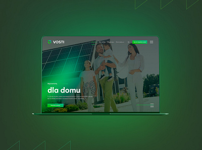 Vosti - Website design design energy green ui ux website