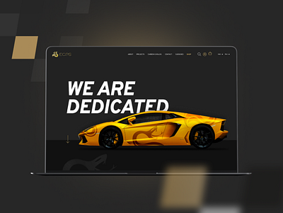 ECPS Website design + E-commerce automotive black design ecommerce gold sport ui ux website