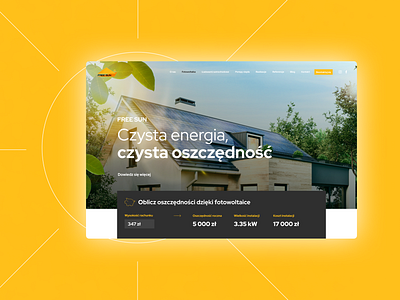 Freesun - Website design energy graphic design sun ui ux website yellow