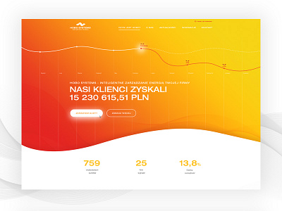 Intelligent energy management system chart energy glow gradient lines meter numbers power