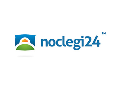 Logo for Noclegi24.pl bed hostel hotel moon night sleep sun