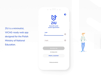 ZIU - exam results in a flash animation branding design case study exams lublin mobile platform poland polish ui design ux design