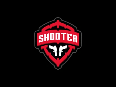 shooter logo for sale ammo badge fire gun guns military police range shooter shooting