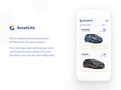 AssetLife - lease at ease app branding design lublin poland polish ui ux