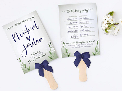 Wedding Program Fans graphic design wedding wedding design wedding programs