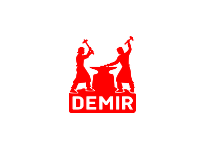 Demir demir logo logotype red trademark wordmark