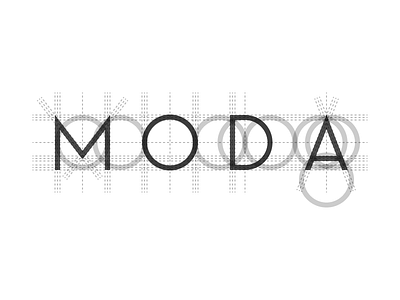 Moda magazine logotype grid black grid logo logotype moda wordmark