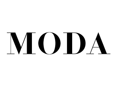 Moda magazine black logo logotype moda wordmark