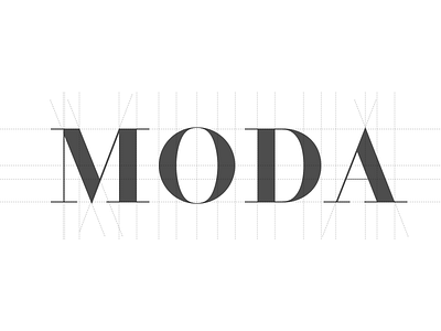 Moda magazine logotype grid black grid logo logotype moda wordmark