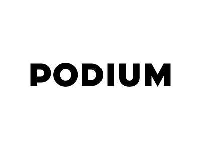 Podium Bold awesome clever design gothic logo logomark mark pixel symbol trademark vector wordmark