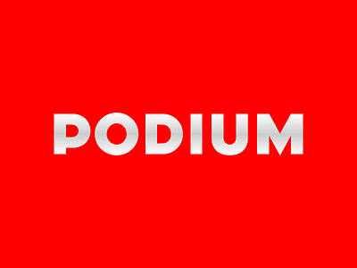 Podium Red awesome clever design gothic logo logomark mark pixel symbol trademark vector wordmark