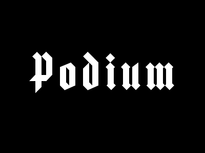 Podium Gothic awesome clever design gothic logo logomark mark pixel symbol trademark vector wordmark