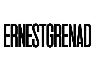 ERNEST GRENAD black brand bw ernest font grenad logo type