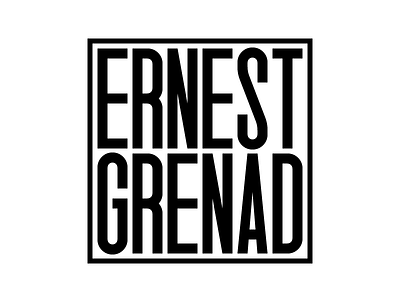 ERNEST GRENAD black brand bw ernest font grenad logo type