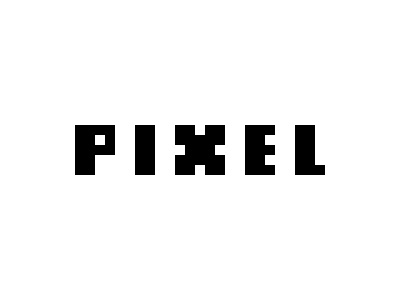 Pixel black font logo pixel type