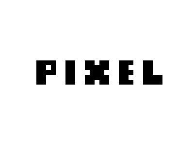 Pixel black font logo pixel type