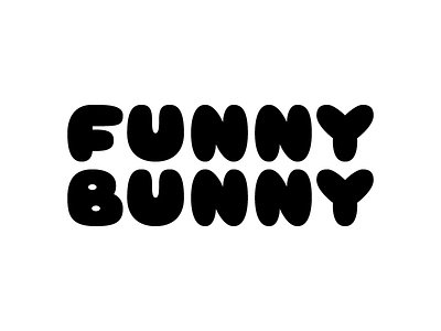 Funny Bunny Black black brand bunny bw ernest font funny funnybunny grenad logo type