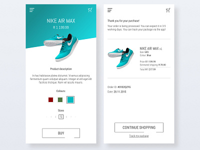 Checkout - Nike Mobile App Concept app app design checkout colours gradient mobile nike shoes shopping ui ux