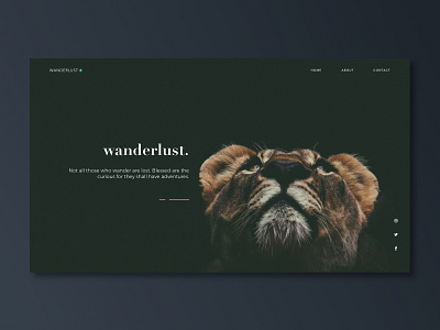 Wanderlust landing page