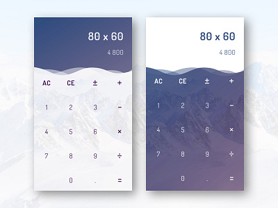 Calculator app app design calculator colours design mobile mountain ui ux