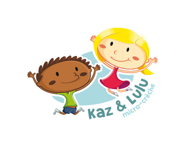 Kaz & Lulu brand identity illustration kids logo logotype