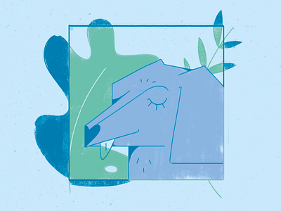 quarantine • first shot adobe blue doggy dreaming illustration illustrator photoshop plants quarantine