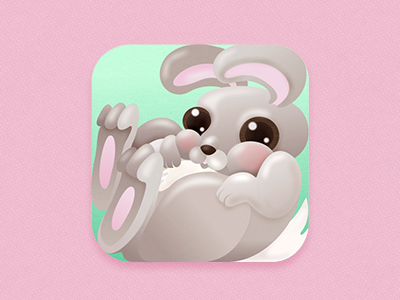Rabbit icon animal fireworks icon illustration iphone pet pink project rabbit