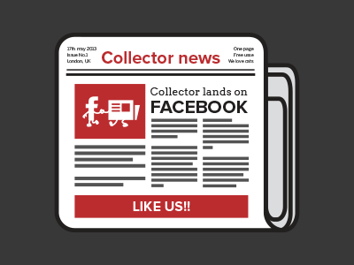 Collector on Facebook advertise collector facebook newspaper teaser windows phone