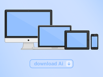 AI Apple devices ai file apple devices download flat illustrator