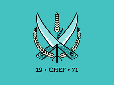 Coltelli chef flat grain knife line logo wood