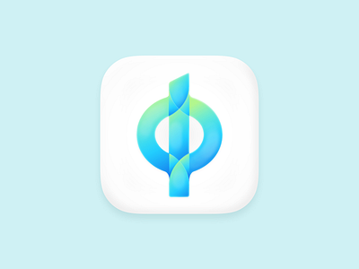 Phi dimension gradients icon ios7 iphone phi polygons