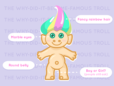 The why-did-it-became-famous troll 90s crazy fresh rainbow troll dolls