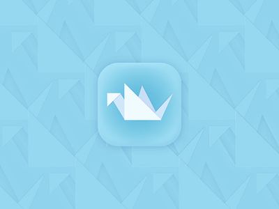 Icy origami app azure ice icon ios ipad iphone origami