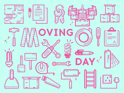 Moving day icons