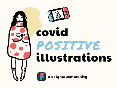 Covid Positive Illustrations set