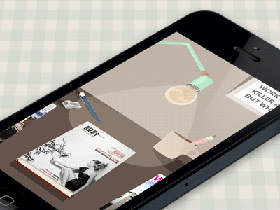 Desk Design cover desk flat illustrator iphone magazine