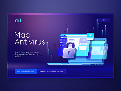 Mac Antivirus Website 2d abstract antivirus app blue concept flat mac mac app mac os minimal purple safety web website website concept
