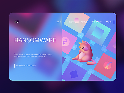 Ransomware Illustration 2d abstract blue cat design illustration illustration art illustrator mac macos macupdate random ransom ransomware rectangle web website