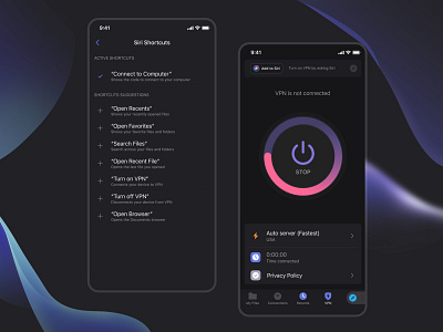 Manage your Documents with Siri abstract actions ai app apple artificialintelligence connection dark ui documents ios ipad iphone mobile productivity readdle siri ui voice vpn waves